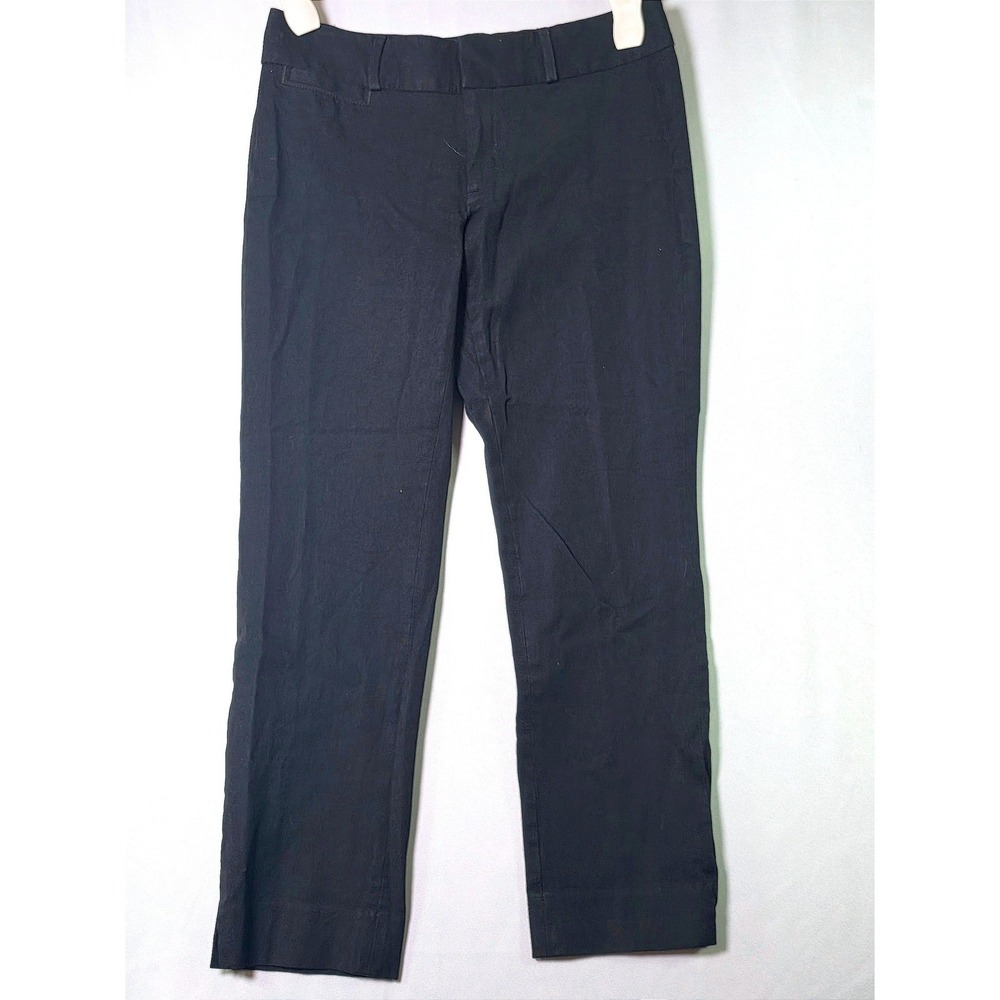 Banana Republic The Sloan Fit Stretch Petite Black Dress Pants Trousers 2P